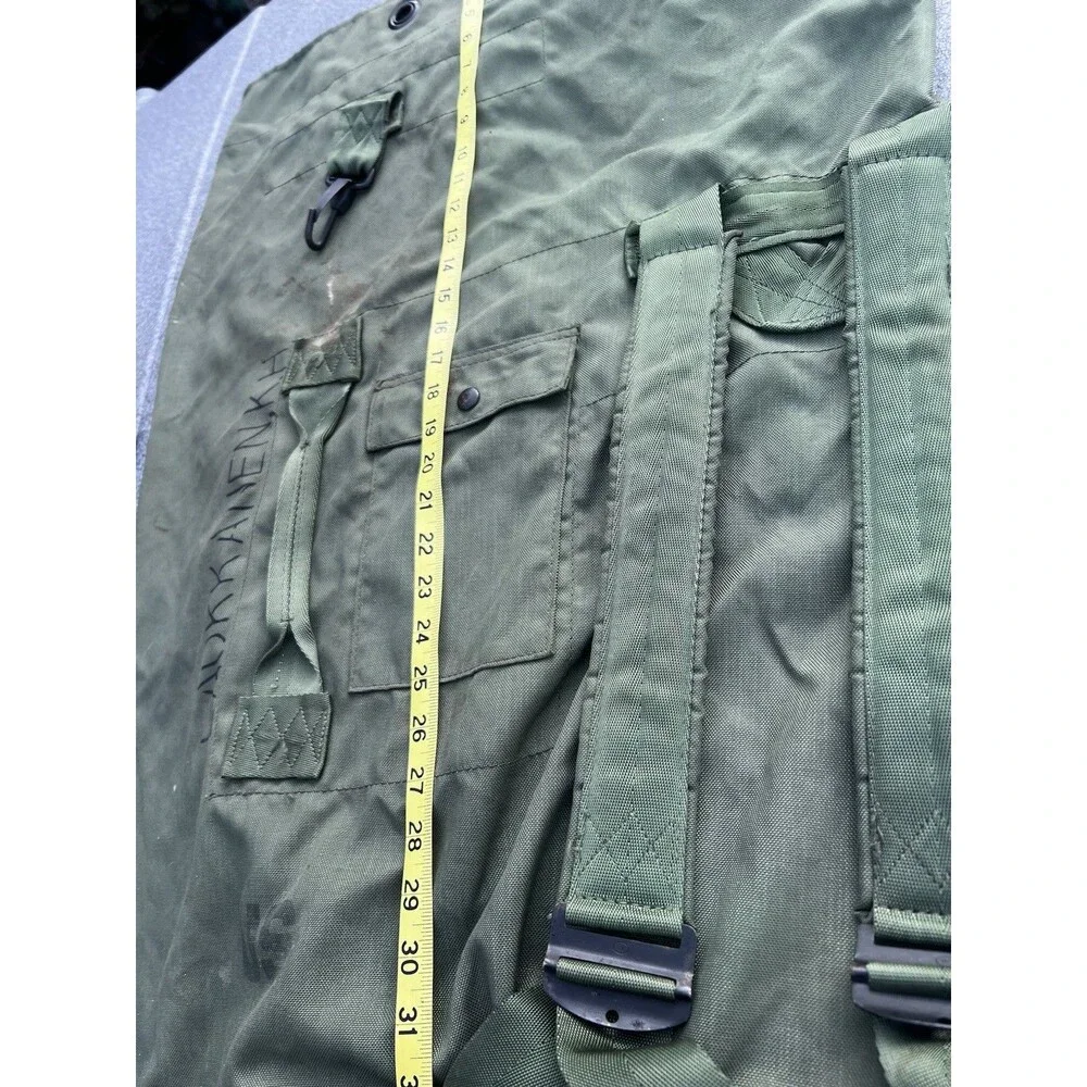 1990s US Military OD Green Sea Bag Backpack Duffel Camping Travel Surplus GI
